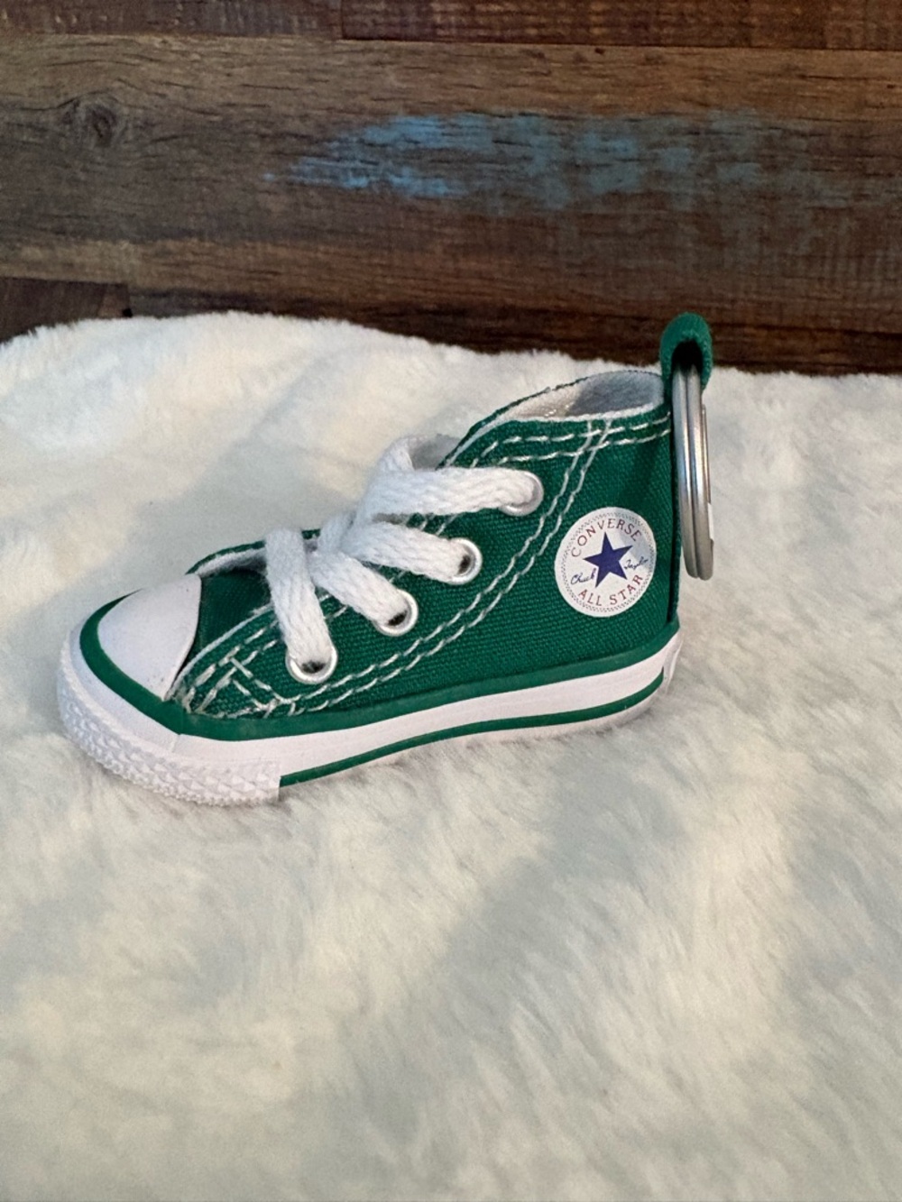 Converse Green Canvas All Star Sneaker Keychain